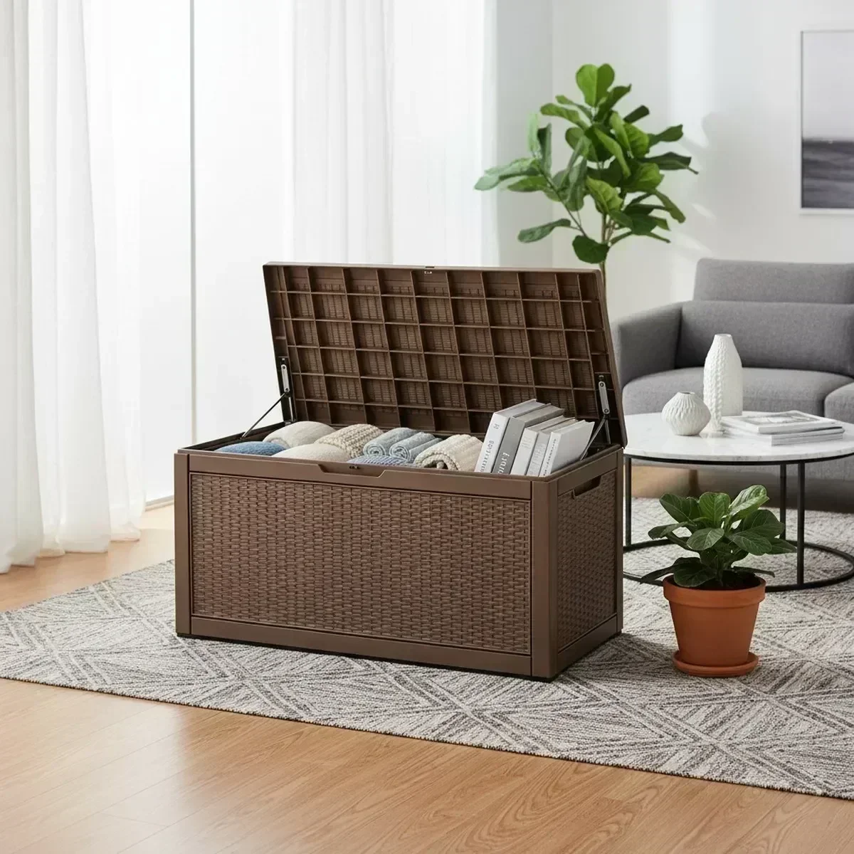 Duża ławka do przechowywania n – Outdoor Furniture Grey recenzja i cena
