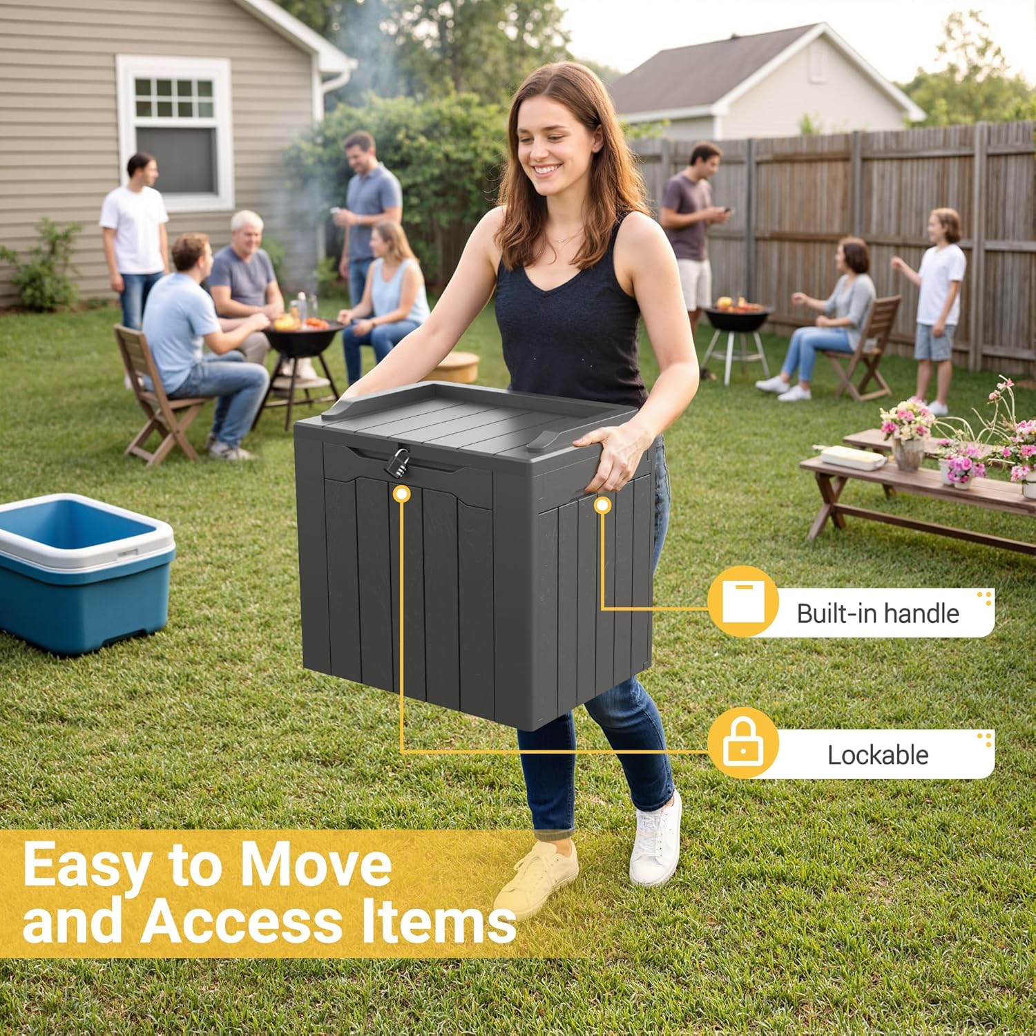 Skrzynia do przechowywania na  – Outdoor Furniture Grey recenzja i cena