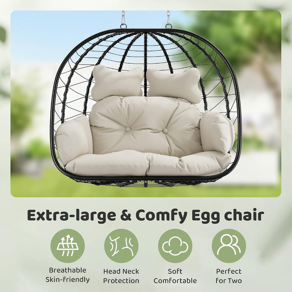 Podwójne wiszące krzesło jajko – Hanging Egg Chair recenzja i cena