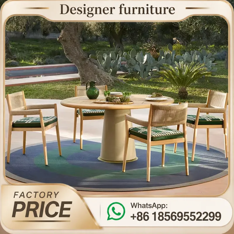Zestaw mebli ogrodowych z drew – Outdoor Furniture Metal Chairs recenzja i cena